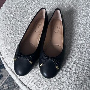 Ralph Lauren Black ballet flats with Bow Size 8.5 US